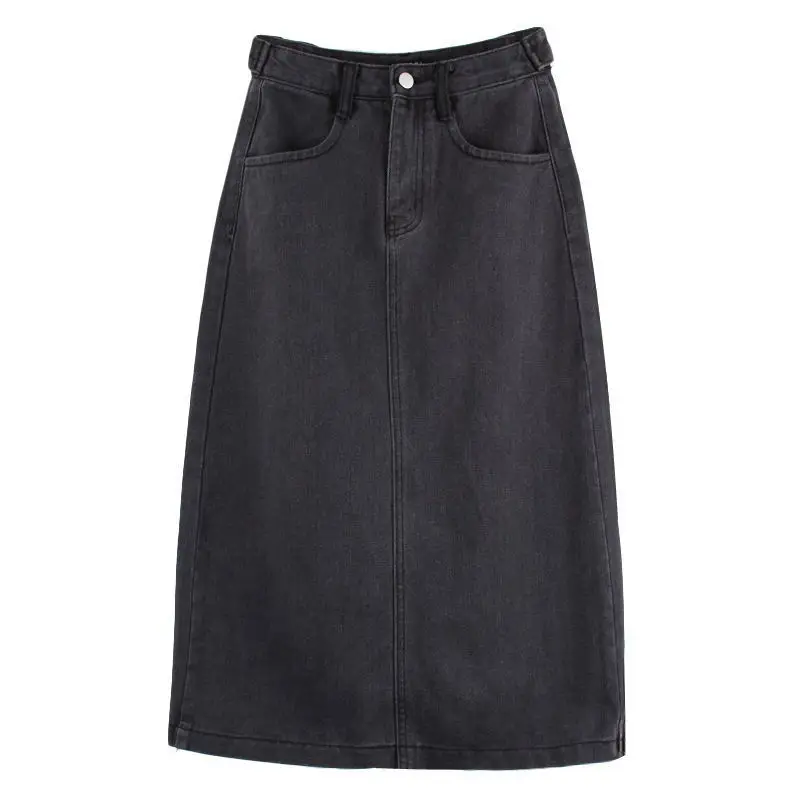 2022 Summer High Waist Denim Skirt Women Large Size - Image 8