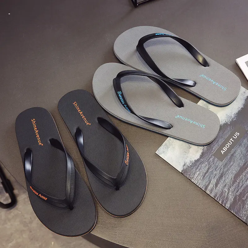 Men's Red British Non-Slip Flip Flops Summer