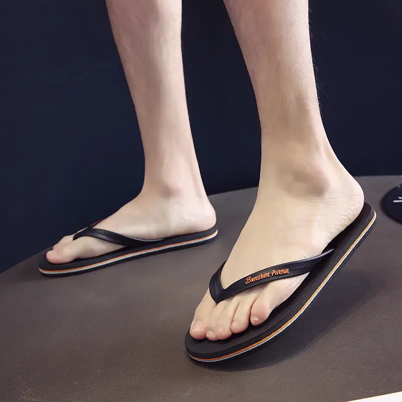 Men's Red British Non-Slip Flip Flops Summer