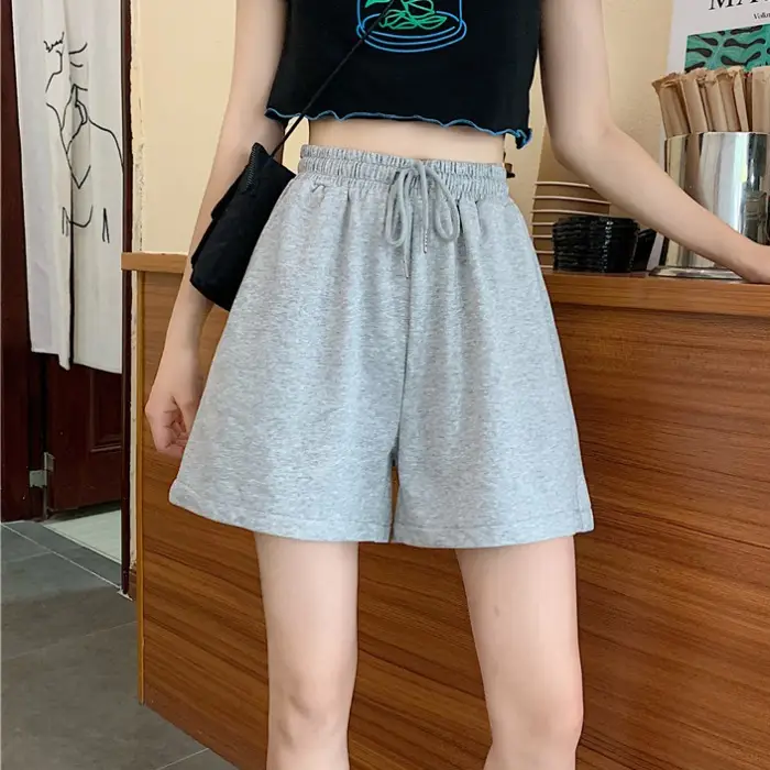 High-Waisted Fish Scale Shorts for Women Black - Image 5