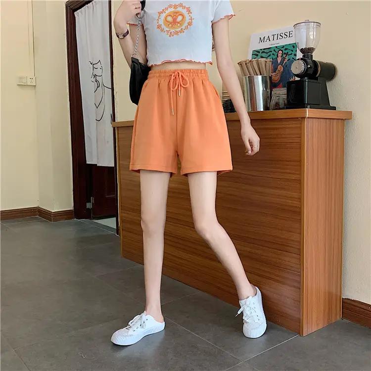 High-Waisted Fish Scale Shorts for Women Black — feature 15