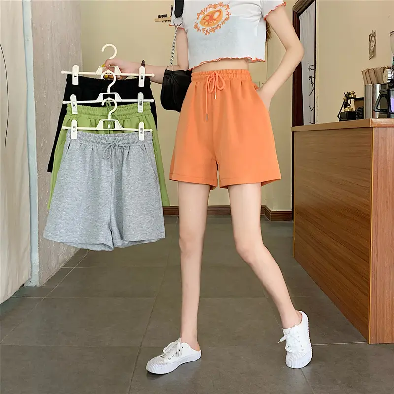 High-Waisted Fish Scale Shorts for Women Black — feature 2