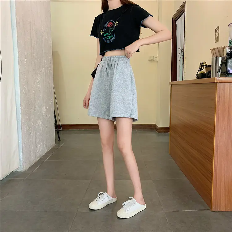 High-Waisted Fish Scale Shorts for Women Black — feature 8
