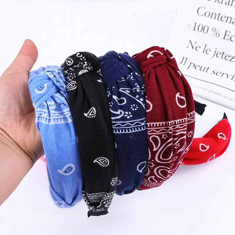 Black Knotted Hairband for Women Boho Style Wide Brim Pressure Hair Hoop - Image 23
