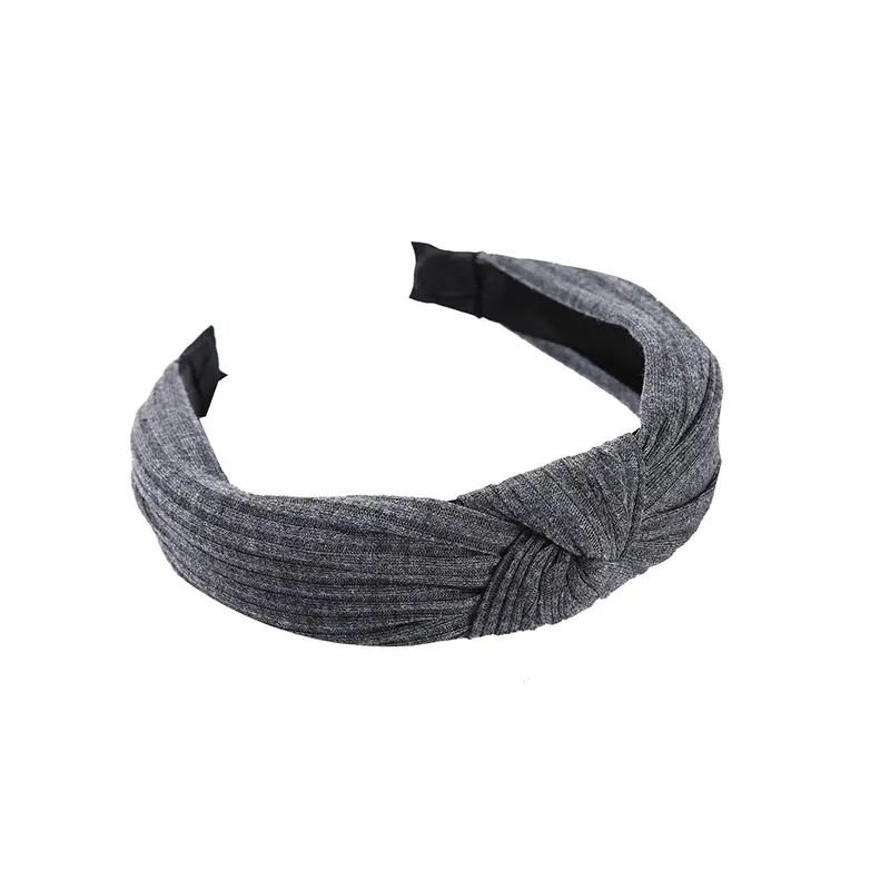 Black Knotted Hairband for Women Boho Style Wide Brim Pressure Hair Hoop - Image 15