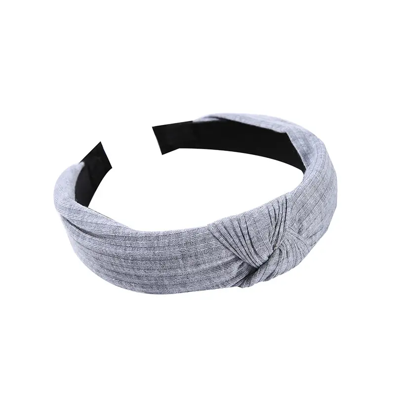 Black Knotted Hairband for Women Boho Style Wide Brim Pressure Hair Hoop - Image 16