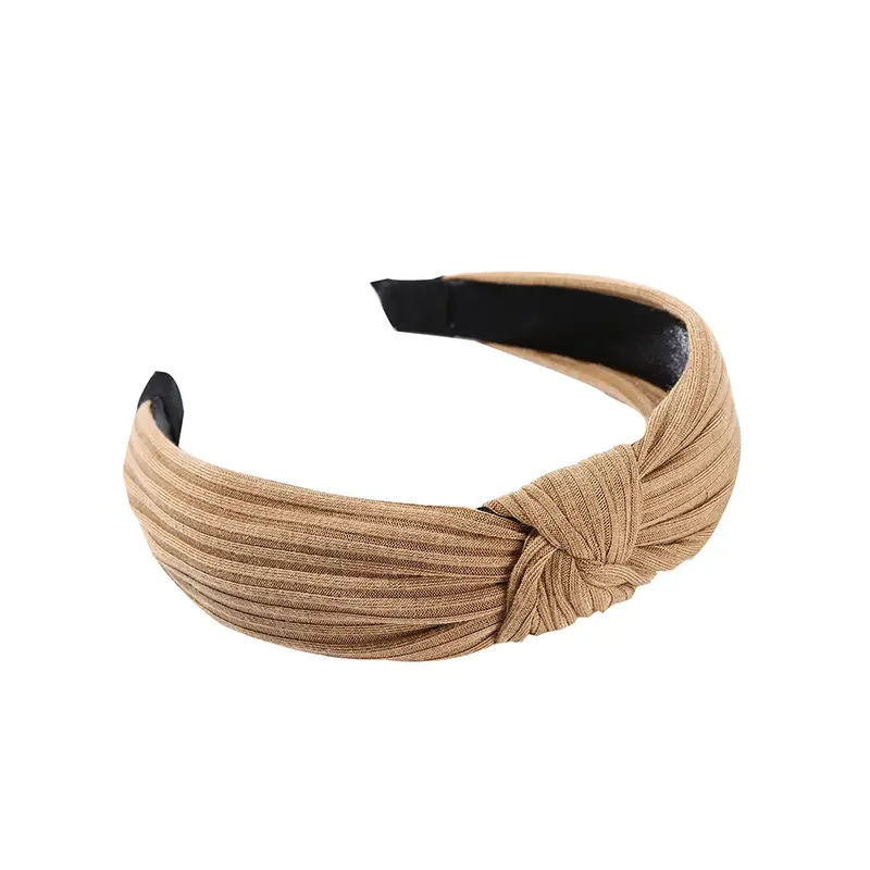 Black Knotted Hairband for Women Boho Style Wide Brim Pressure Hair Hoop - Image 19