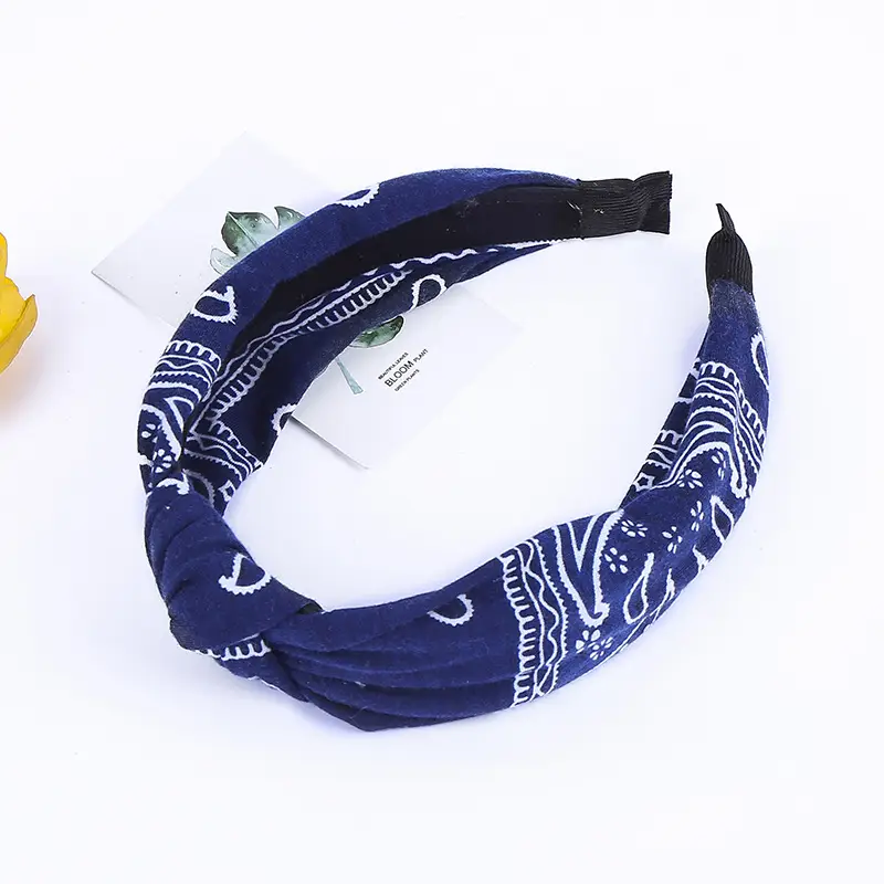Black Knotted Hairband for Women Boho Style Wide Brim Pressure Hair Hoop - Image 5