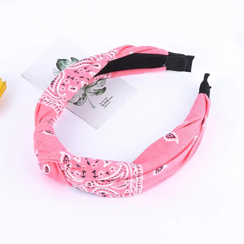 Black Knotted Hairband for Women Boho Style Wide Brim Pressure Hair Hoop - Image 6