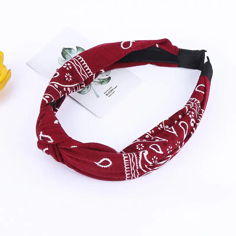 Black Knotted Hairband for Women Boho Style Wide Brim Pressure Hair Hoop - Image 7