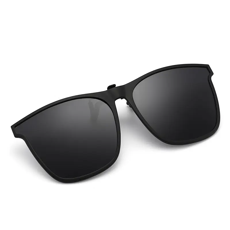 Men UV Sunglasses Black Flip-Up Clamp - Image 6