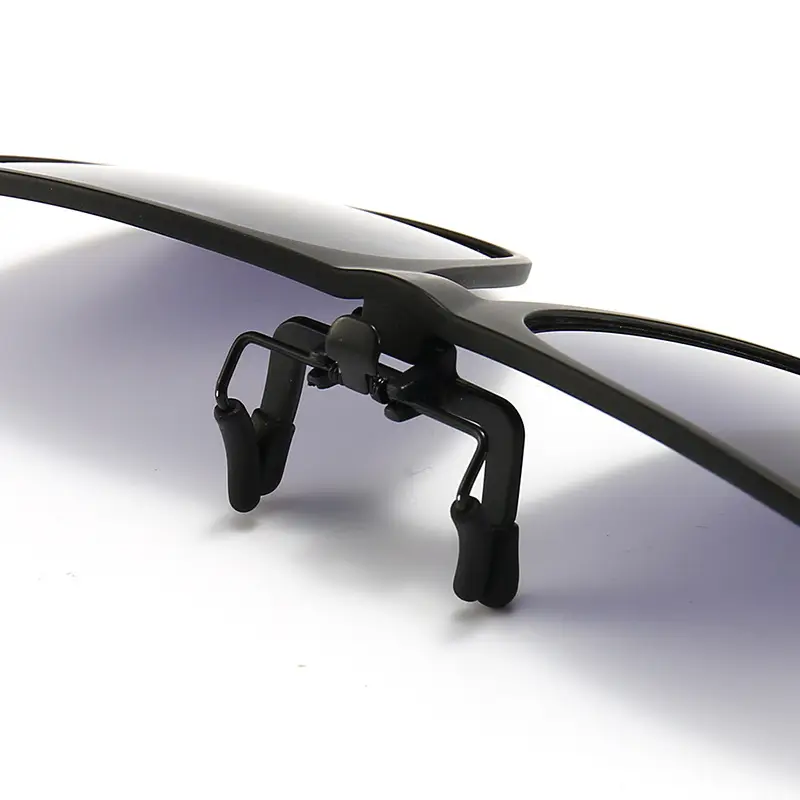Men UV Sunglasses Black Flip-Up Clamp - Image 8