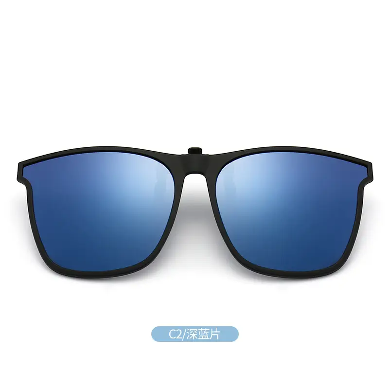 Men UV Sunglasses Black Flip-Up Clamp - Image 2