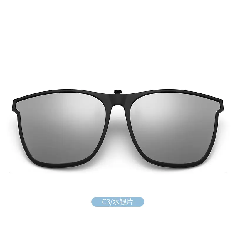 Men UV Sunglasses Black Flip-Up Clamp - Image 3