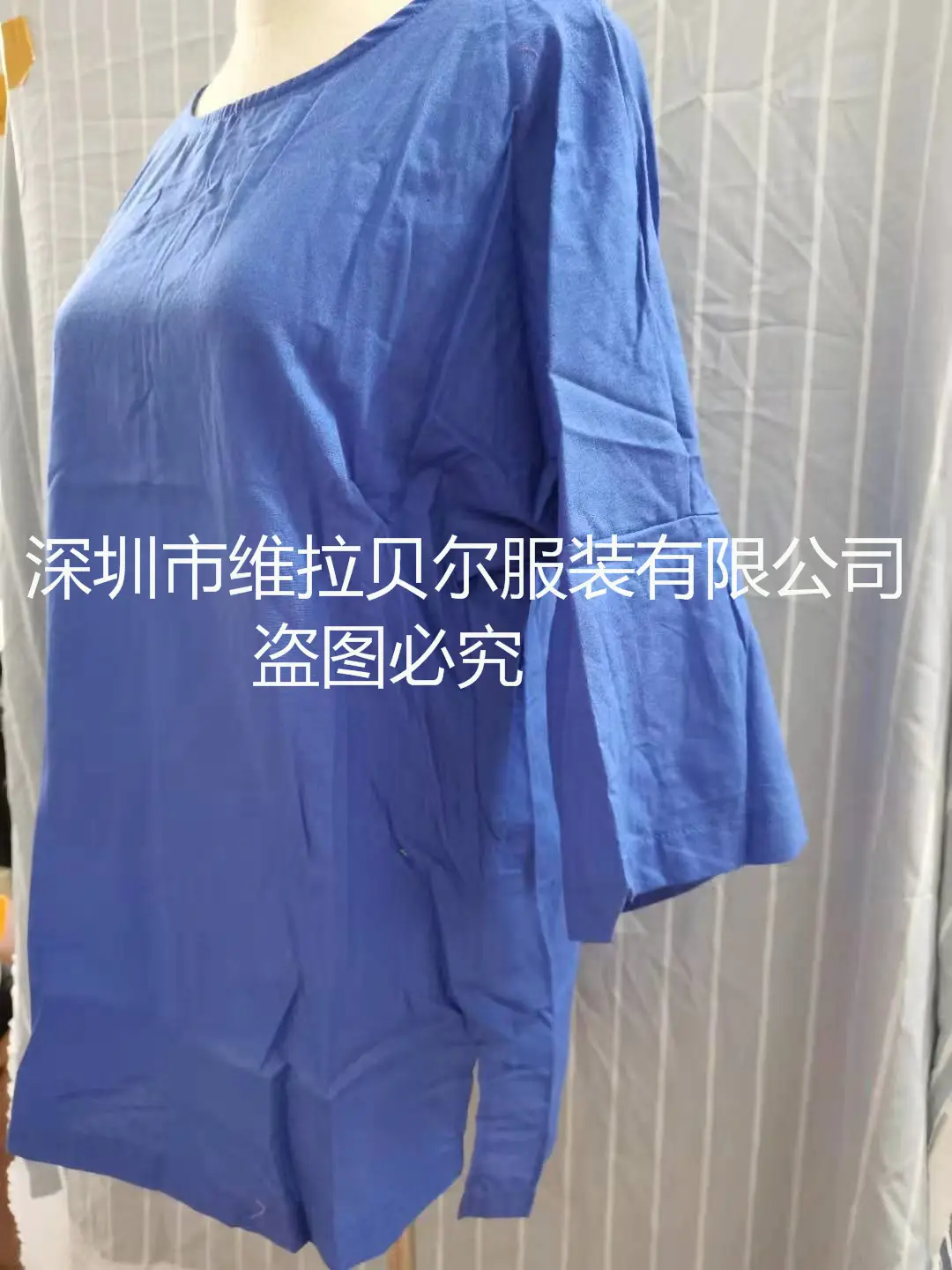 Women Cotton Linen 7Pc Sleeve Shirt Pink - Image 8