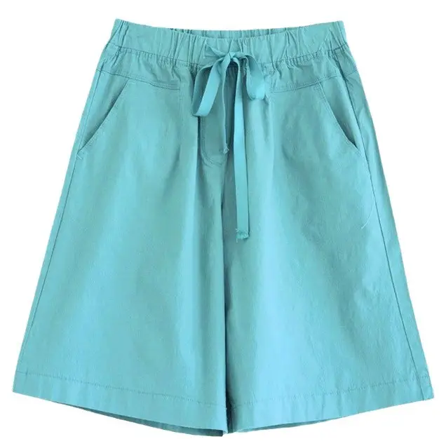 Women's Black Loose Summer Shorts High Waist 100kg