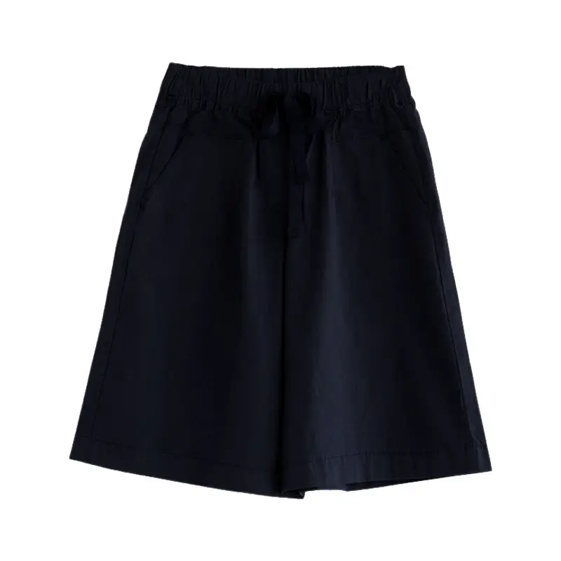 Women's Black Loose Summer Shorts High Waist 100kg