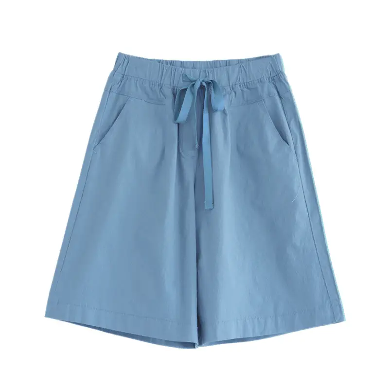 Women's Black Loose Summer Shorts High Waist 100kg