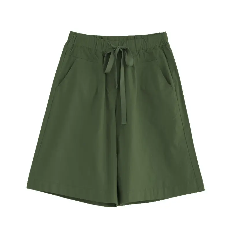 Women's Black Loose Summer Shorts High Waist 100kg