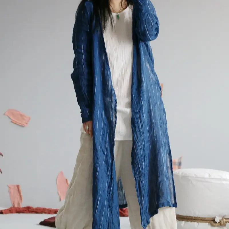 Women's 2024 Cotton Linen Vest Beige Loose Fit - Image 4