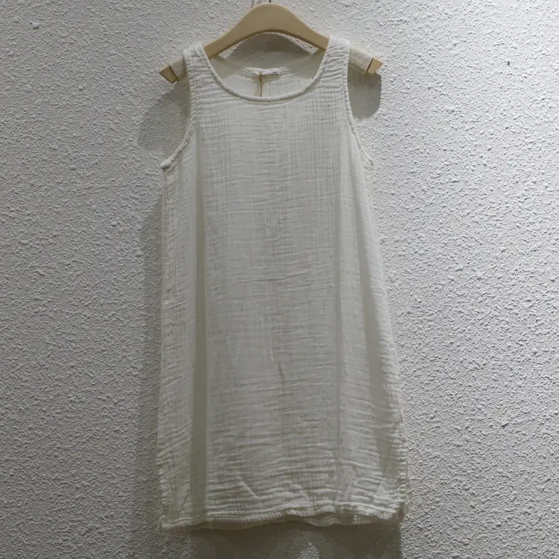 Women's 2024 Cotton Linen Vest Beige Loose Fit - Image 5