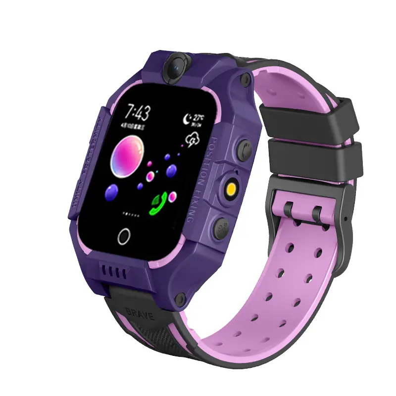 Cross-Border Q12 Waterproof Kidsren's Smart Phone Positioning Micro Chat Photo Flashlight Export 5Th Generation Z6 Multi-Language Watch