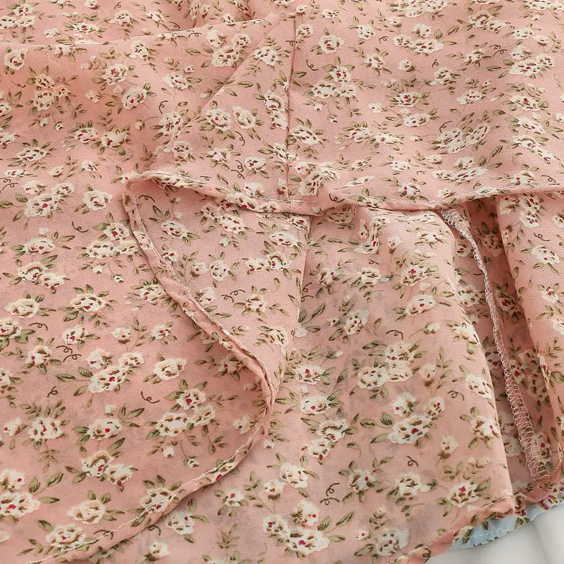 Red Floral Drape Skirt Mid Length High Waist Women — feature 17