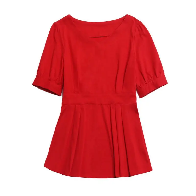 Women White V Neck Zipper Pullover Shirt 2024 - Image 8