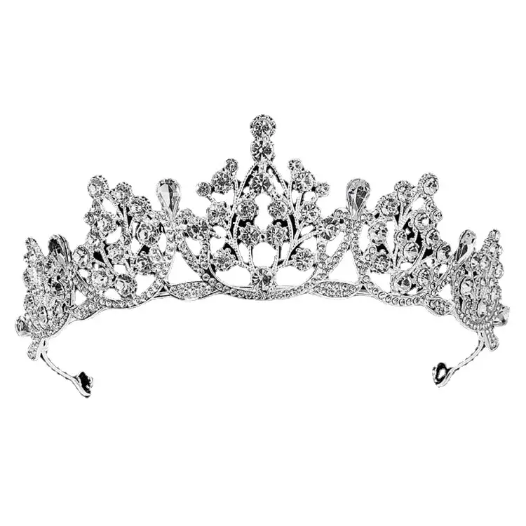 Rhinestone Bridal Crown for Girls 2024