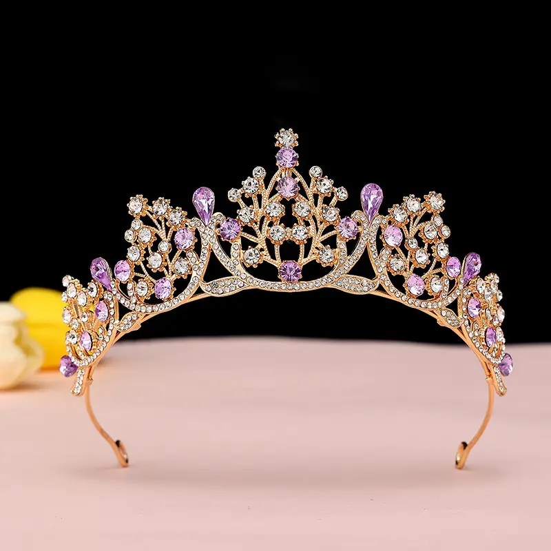 Rhinestone Bridal Crown for Girls 2024