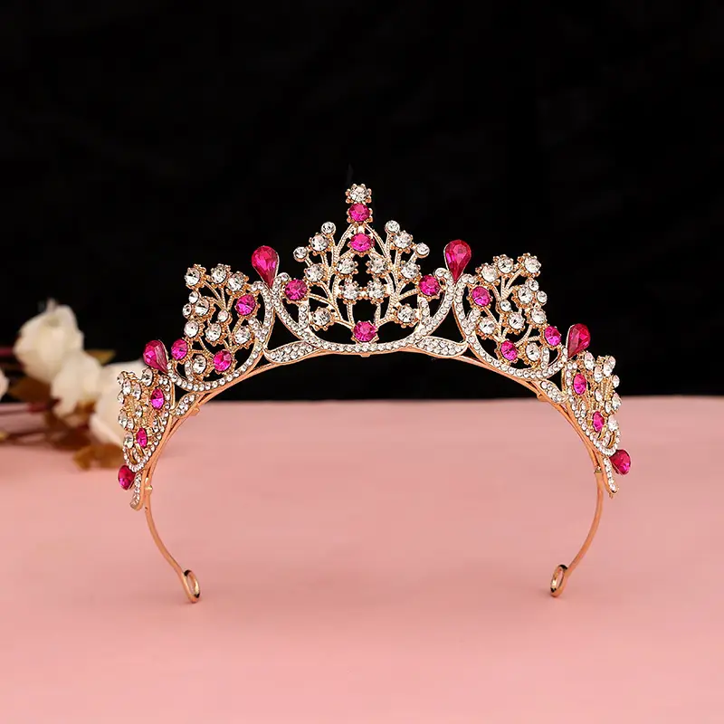 Rhinestone Bridal Crown for Girls 2024