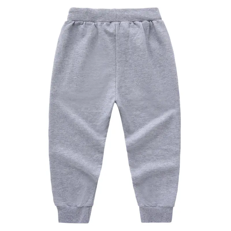 2026 Korean Style Grey Cotton Jogger Pants for Kids - Image 11