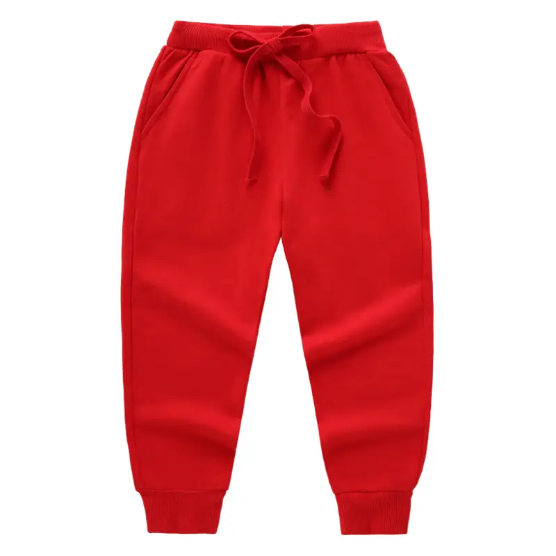 2026 Korean Style Grey Cotton Jogger Pants for Kids - Image 6
