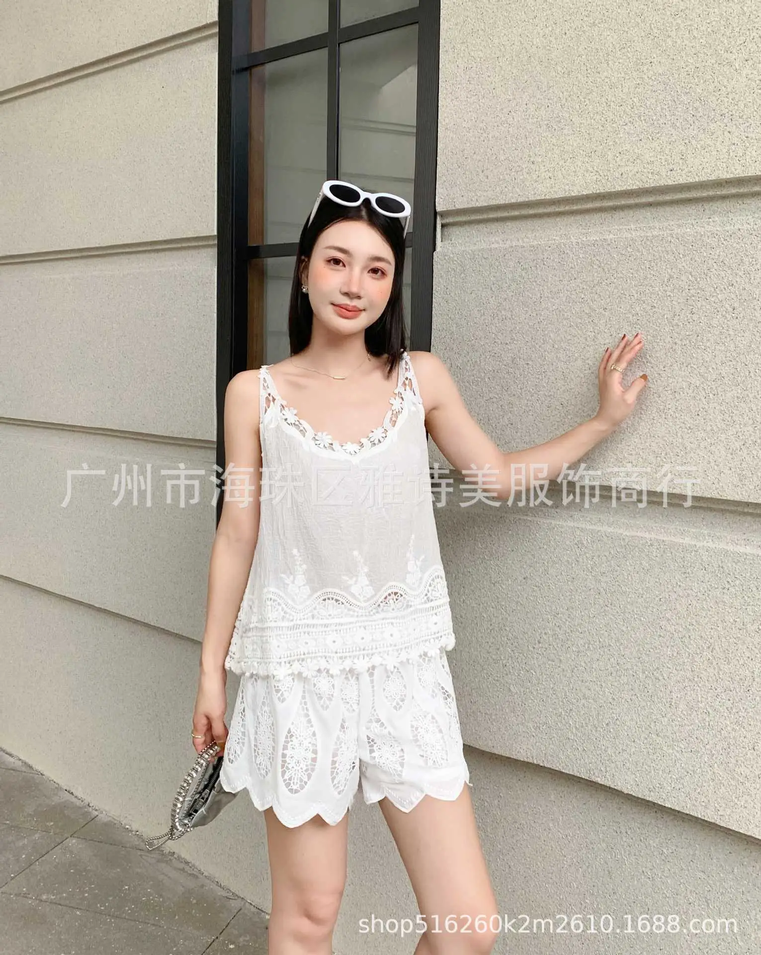 New Summer Lace Shorts Set with Tassel & Sunscreen - Image 158