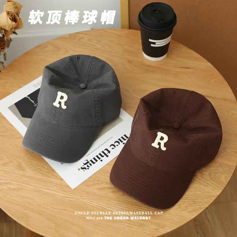 New R Letter Pink Baseball Cap Women Summer Korean Style - Image 20
