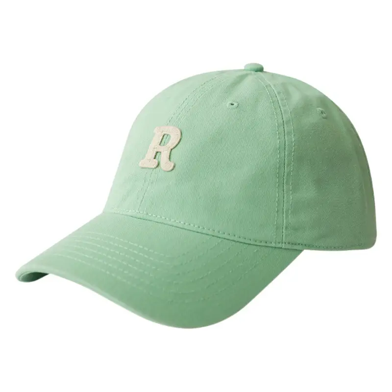 New R Letter Pink Baseball Cap Women Summer Korean Style