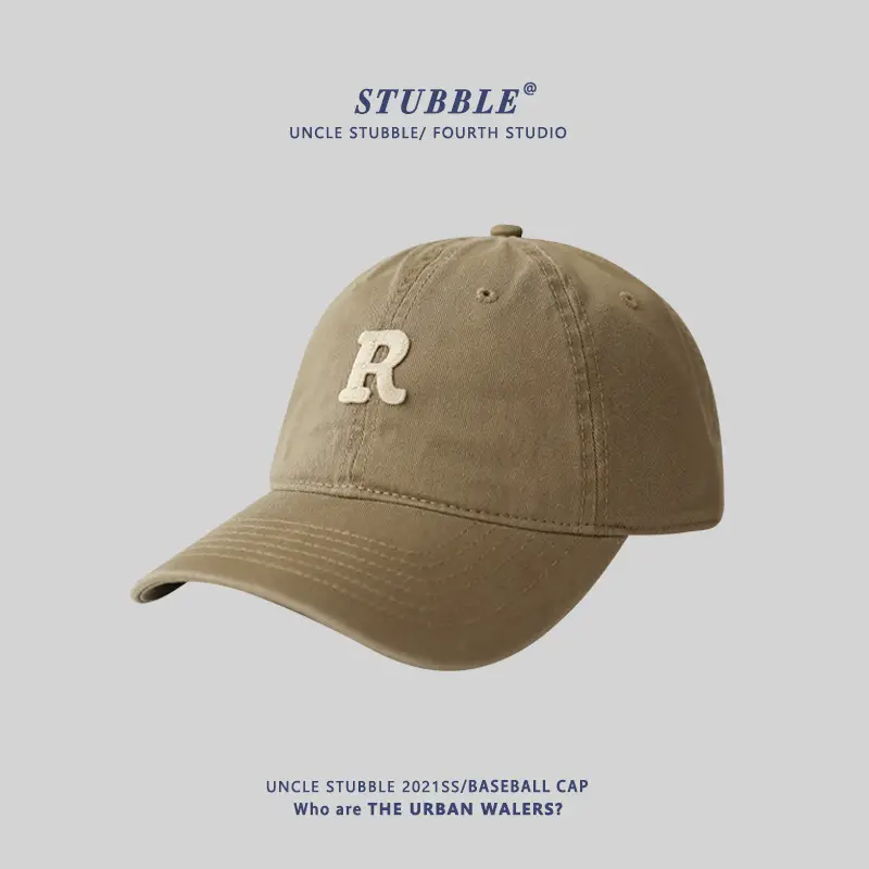 New R Letter Pink Baseball Cap Women Summer Korean Style