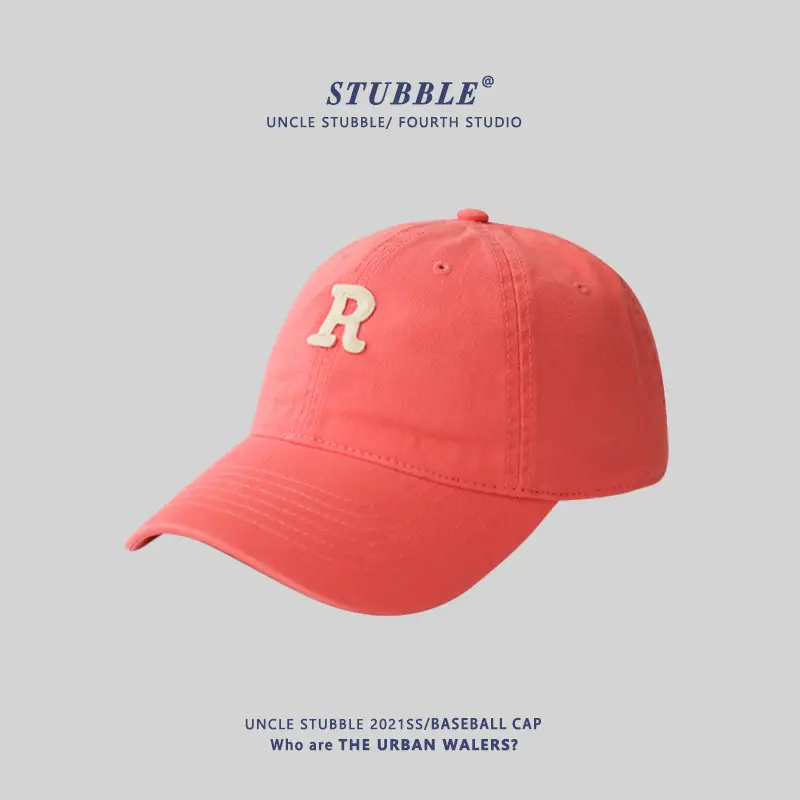 New R Letter Pink Baseball Cap Women Summer Korean Style - Image 10