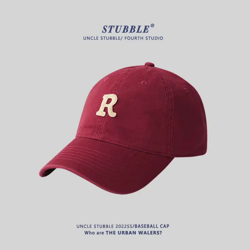 New R Letter Pink Baseball Cap Women Summer Korean Style - Image 16