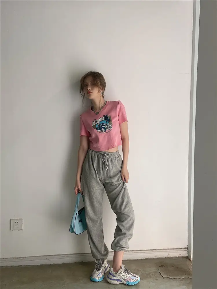 Women Printed T-Shirt Brown 2025 Summer Style — feature 28