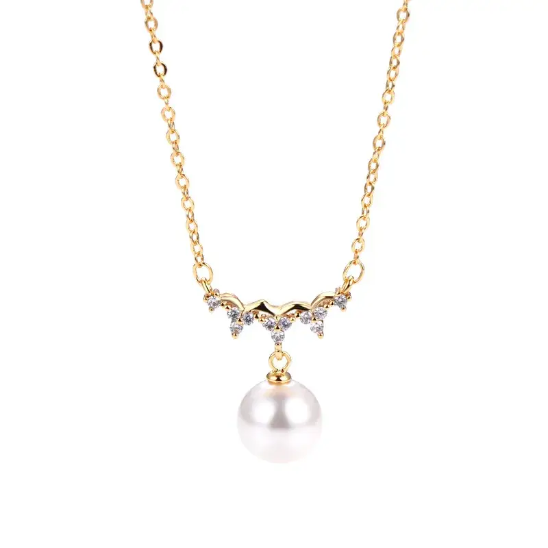 Silver Pearl Clavicle Necklace for Women - Image 5