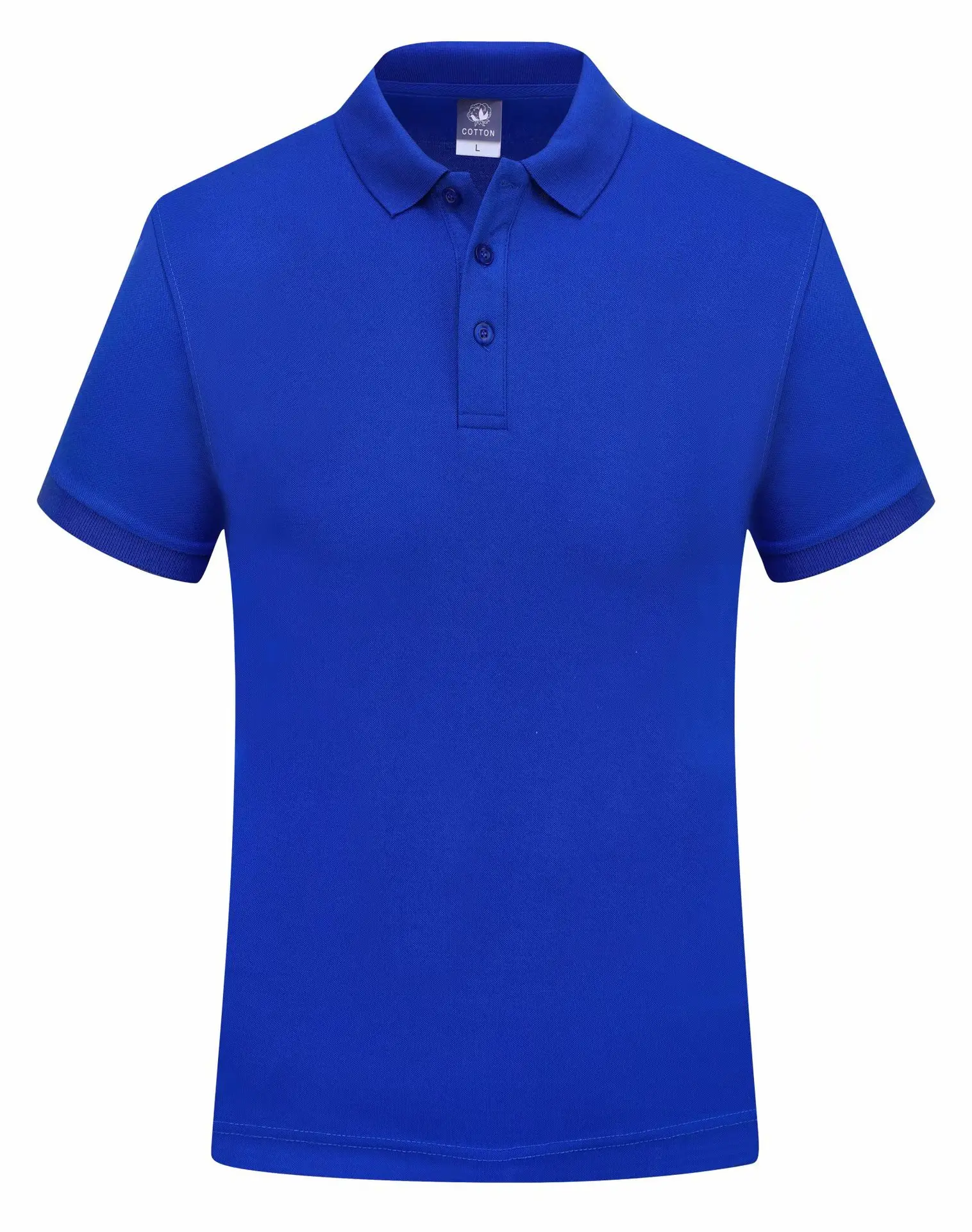 Purple Cotton Polo Shirt for Men Short Sleeve Cozy Fit