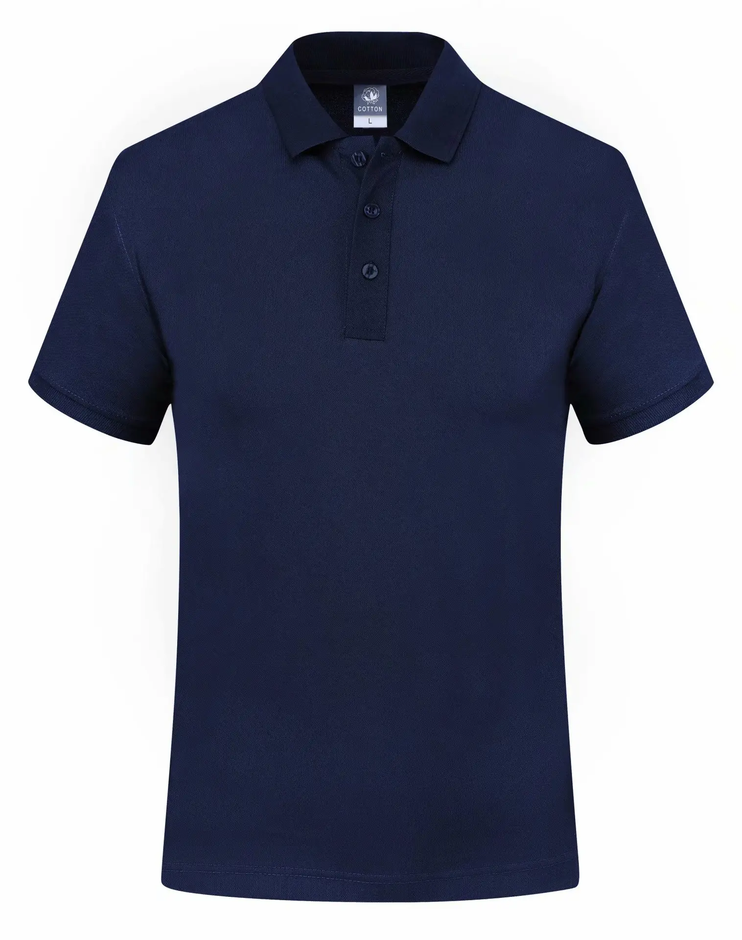 Purple Cotton Polo Shirt for Men Short Sleeve Cozy Fit
