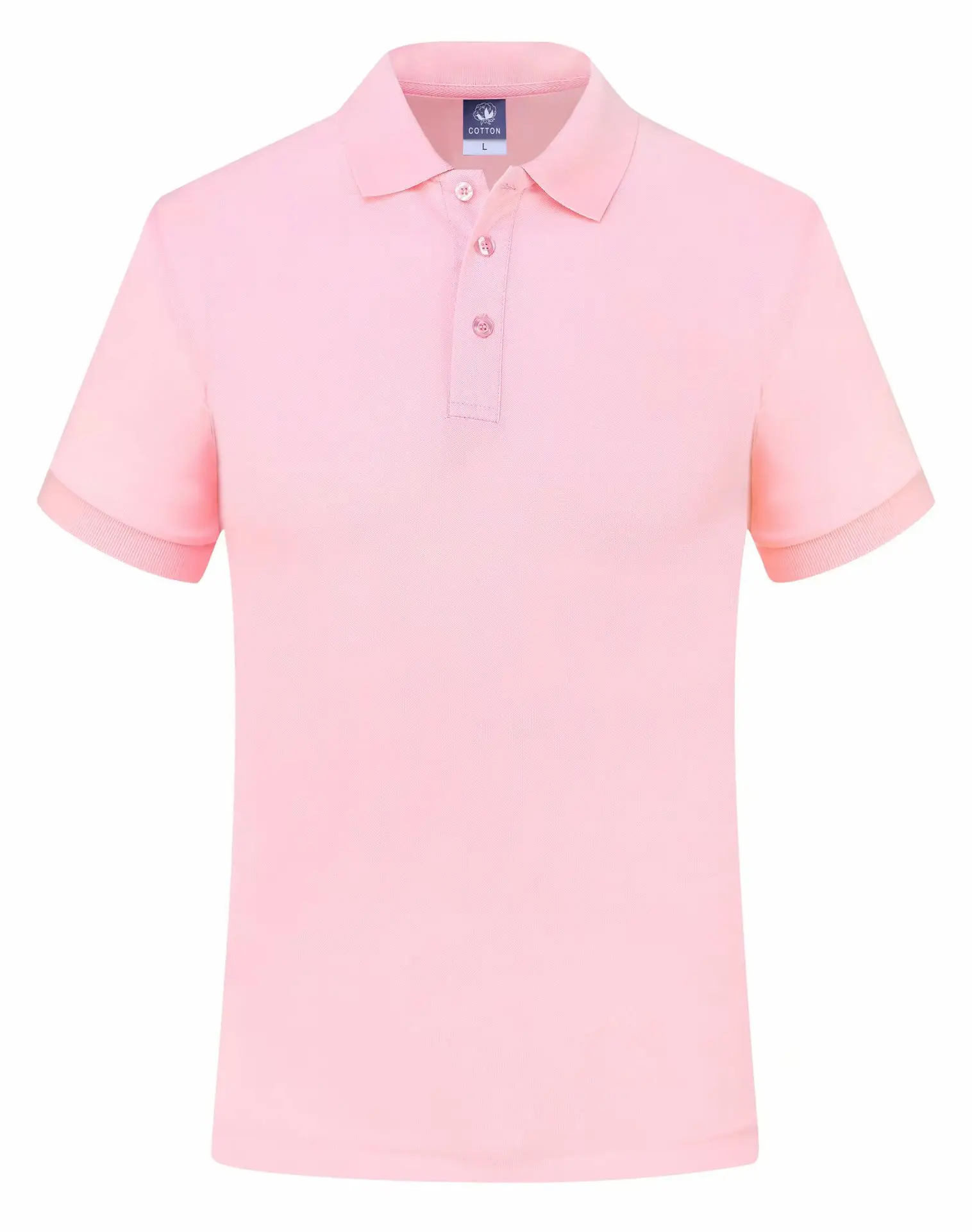 Purple Cotton Polo Shirt for Men Short Sleeve Cozy Fit