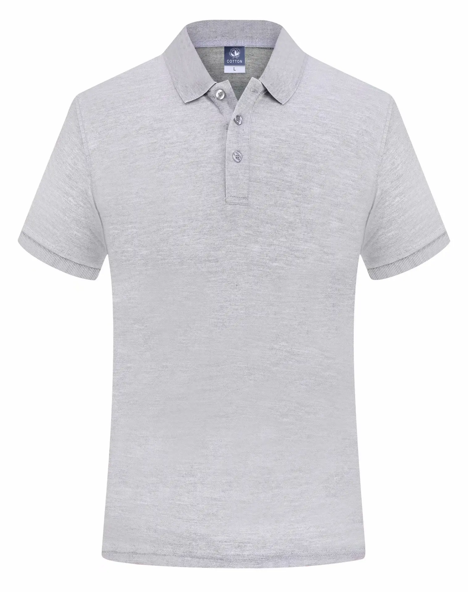 Purple Cotton Polo Shirt for Men Short Sleeve Cozy Fit