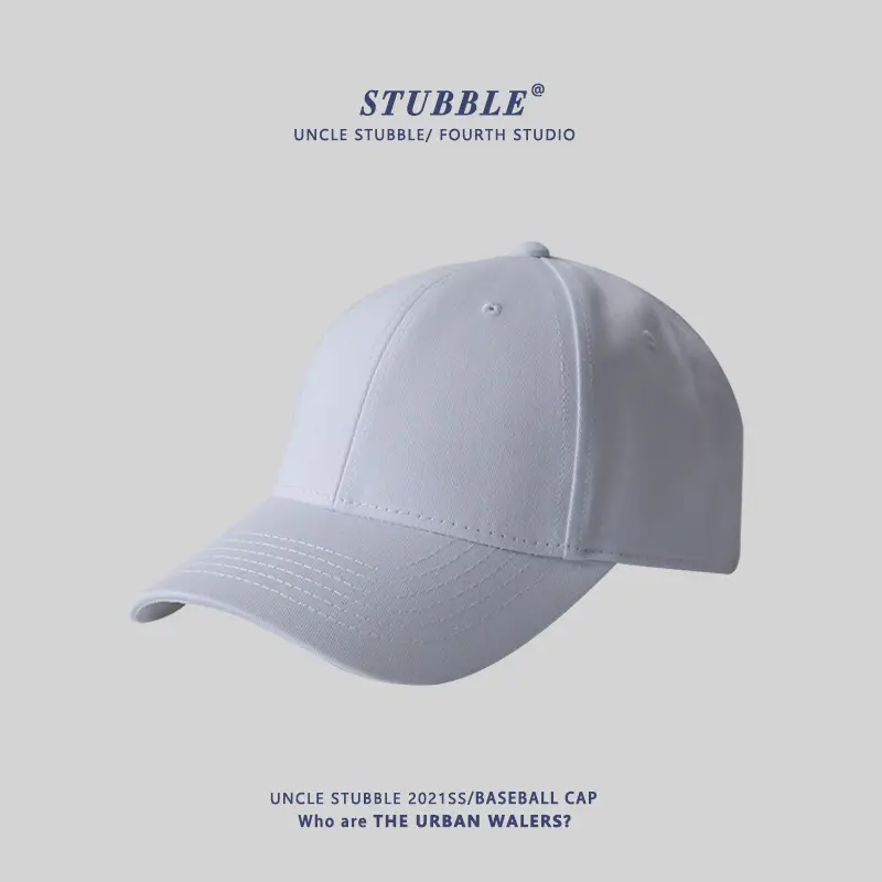 Light Gray Baseball Cap Women Men Summer Casual Wide Brim - Image 4