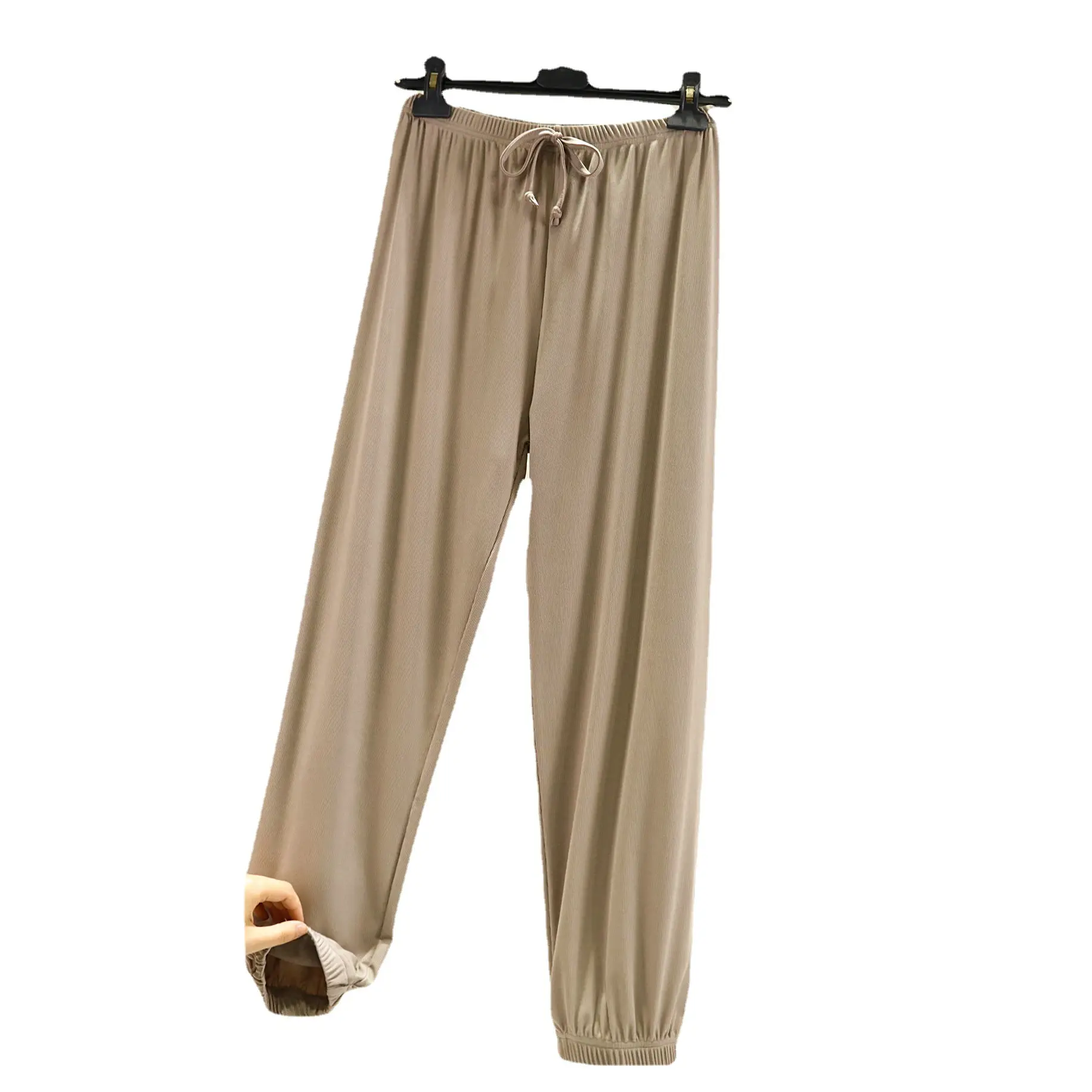 Korean Style Ice Silk Ankle Pants Large