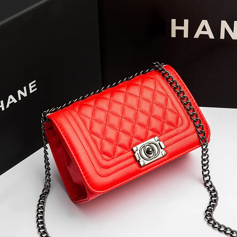 Red Diamond Chain Shoulder Bag for Women 2024 - Image 6