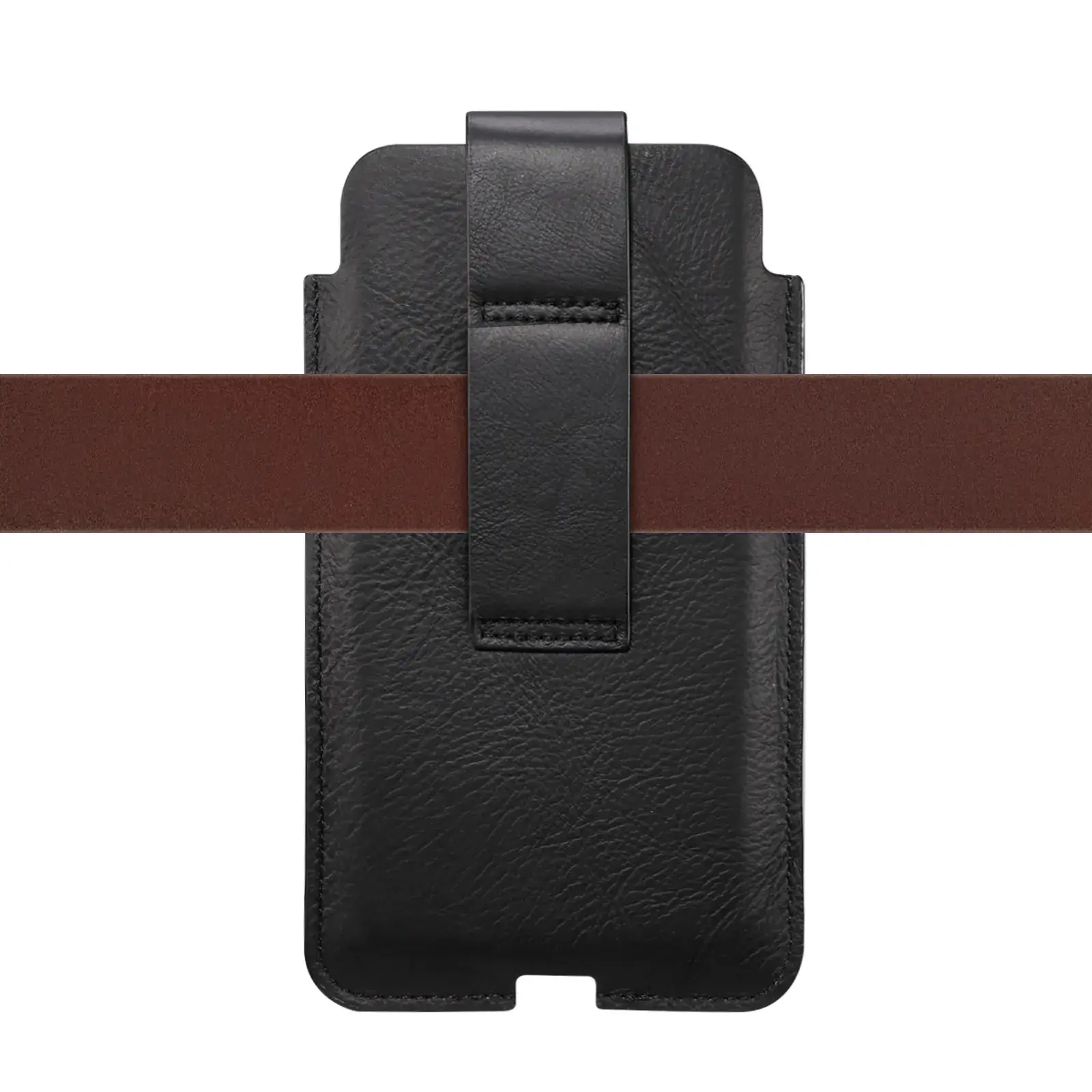 Universal Genuine Leather Magnetic Phone Case Black - Image 6