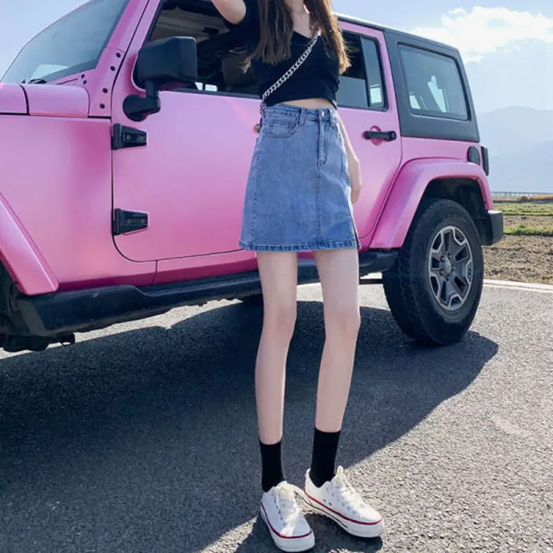 Women High Waist Denim Skirt Summer New Style - Image 3